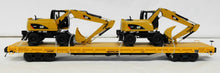 Load image into Gallery viewer, MTH 20-98682 Caterpillar Premier 60' Flat Car w/(2) CAT M316D wheel excavator loaders

