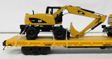 Load image into Gallery viewer, MTH 20-98682 Caterpillar Premier 60' Flat Car w/(2) CAT M316D wheel excavator loaders
