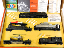 Load image into Gallery viewer, Lionel #1805 Land and Sea Gift Pack USMC Military Train Set Postwar Boxed Missile Launcher USMC action cars
