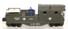Load image into Gallery viewer, Lionel #1805 Land and Sea Gift Pack USMC Military Train Set Postwar Boxed Missile Launcher USMC action cars
