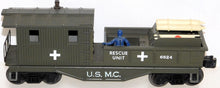Load image into Gallery viewer, Lionel #1805 Land and Sea Gift Pack USMC Military Train Set Postwar Boxed Missile Launcher USMC action cars
