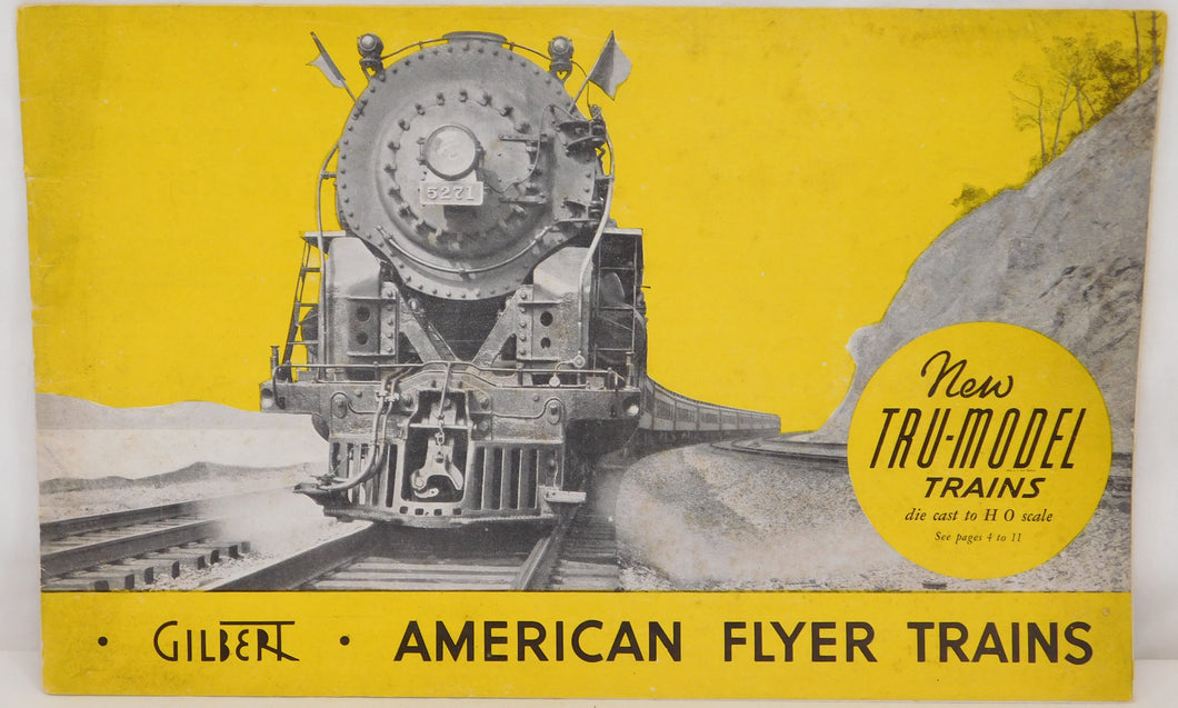 American Flyer 1938 Prewar  Train Catalog O HO gauge Tru Model Gilbert Zephyr UP