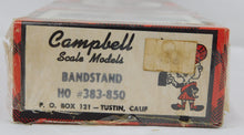 Load image into Gallery viewer, Campbell #383 HO scale Band Stand Kit Complete SEALED BOX HOn3 building Vintage
