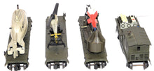 Load image into Gallery viewer, Lionel #1805 Land and Sea Gift Pack USMC Military Train Set Postwar Boxed Missile Launcher USMC action cars
