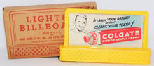 Load image into Gallery viewer, Marx Trains #0226 LIGHTED Yellow Billboard COLGATE Postwar illuminated O BOXED
