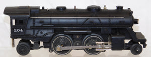 Lionel Trains Prewar 204 steam engine black loco Uncatalogued Sets Only die cast 2-4-2