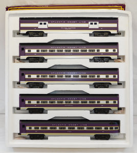 MTH MT- 20- 6500 Atlantic Coast Line 5 Car 70' Painted Aluminum Passenger Set 1996