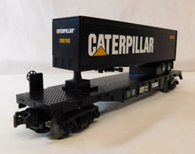 Load image into Gallery viewer, MTH 30-7697 Caterpillar Flat Car w/ 40' Trailer O gauge 2001 CAT TOFC C-8 train
