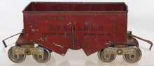 Load image into Gallery viewer, Lionel 116 Ballast Hopper Standard Gauge NYNH&amp;HRR Maroon w/ black print Prewar
