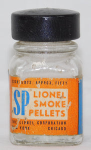 Lionel SP Smoke Pellets bottle of 50 pellets FULL for your steam engine Vintage 1950s