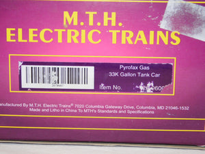 MTH 20-96007 PYROFAX Gas 33K Gallon tank car SHPX 16 086 Premier 1/48 O scale