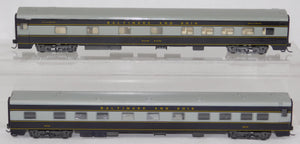 Rivarossi Baltimore & Ohio 85' LW Passenger Cars 4 HO Scale 1503 464 354 Roomette