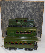 Load image into Gallery viewer, Ives #700 BOXED Standard Gauge Passenger Set 3241 Green 184 186 Clean &amp; Running
