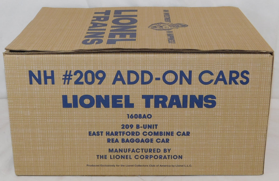 Lionel 6-52447 Add On Set for #1608W New Haven #209 Passenger LCCA B+2 pass cars