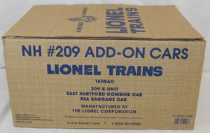 Lionel 6-52447 Add On Set for #1608W New Haven #209 Passenger LCCA B+2 pass cars