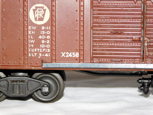 Lionel x2458 Pennsylvania DoubleDoor Automobile Mtal Boxcar EXTRA RIVET Version