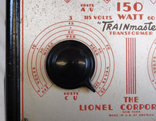 Load image into Gallery viewer, Lionel Type V transformer 150 watts RUNS 4 TRAINS 1939-47 RED PRINT O / STANDARD C-7
