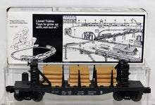 Load image into Gallery viewer, Lionel 6-16347 Ontario Northland Bulkhead Flat Car w/ Wood Load diecast sprung trucks
