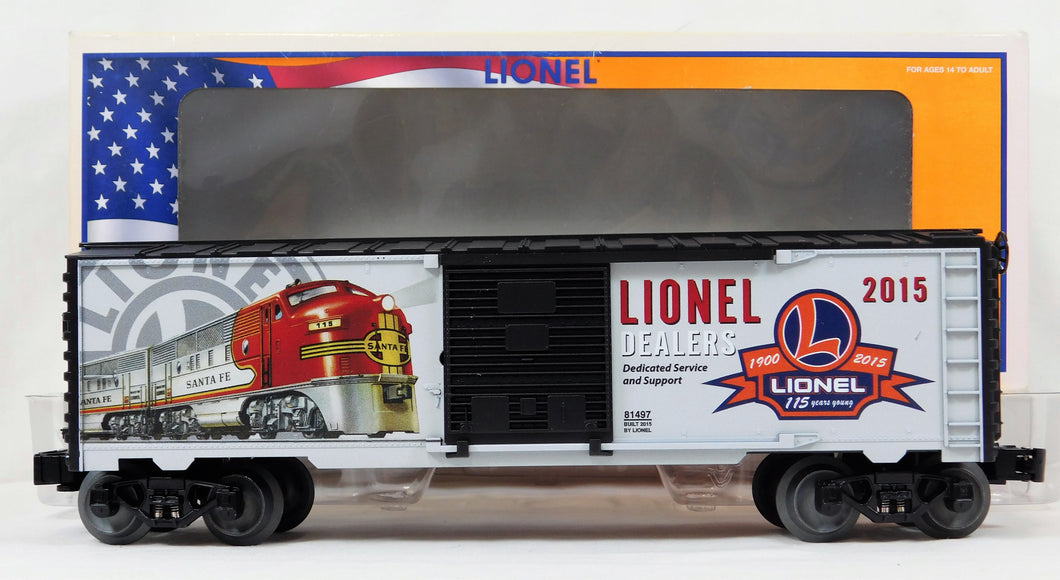 Lionel 6-81497 Dealer Only Boxcar 2015 Santa Fe 115Year Anniversary Appreciation