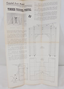 Campbell #351 Timber Tunnel Portal Complete HO scale Wood Craftsman Kit C-8 boxd