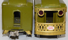Load image into Gallery viewer, Lionel #347E BOXED Set w/ 8E Standard gauge passenger Set Olive w/ RED plates &amp; trim 337 338 1920s Prewar (Copy)
