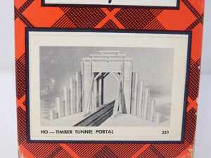 Campbell #351 Timber Tunnel Portal Complete HO scale Wood Craftsman Kit C-8 boxd