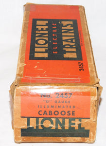 Lionel 2457 N5 Pennsylvania caboose w/Box+insert Brown fiber Flying Shoe 1946