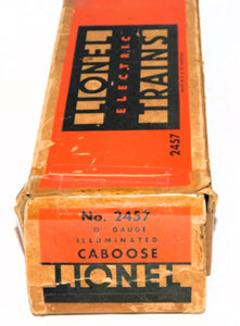 Lionel 2457 N5 Pennsylvania caboose w/Box+insert Brown fiber Flying Shoe 1946