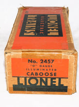 Load image into Gallery viewer, Lionel 2457 N5 Pennsylvania caboose w/Box+insert Brown fiber Flying Shoe 1946
