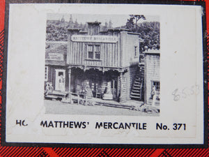 Campbell #371 HO scale Matthews' Mercantile Complete Wood Kit Sealed Bags HOn3