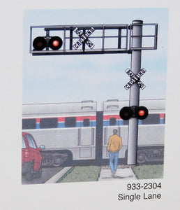 Walthers 933-2304 Modern Cantilever Grade Crossing Signal SINGLE LANE HO 1/87