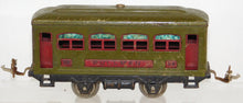 Load image into Gallery viewer, Lionel 529 529 1920s Passenger Coaches Olive Green w/ maroon plates O gauge
