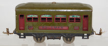 Load image into Gallery viewer, Lionel 529 529 1920s Passenger Coaches Olive Green w/ maroon plates O gauge
