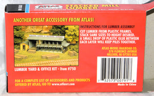 Atlas 791 Stacked Mill Lumber HO or N Scale for Yard Factory Wood C-10 railroad