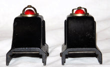 Load image into Gallery viewer, Lionel 1025 Black Bumpers LOT OF TWO Lighted Die Cast Tested works Prewar nickel trim O
