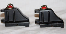 Load image into Gallery viewer, Lionel 1025 Black Bumpers LOT OF TWO Lighted Die Cast Tested works Prewar nickel trim O
