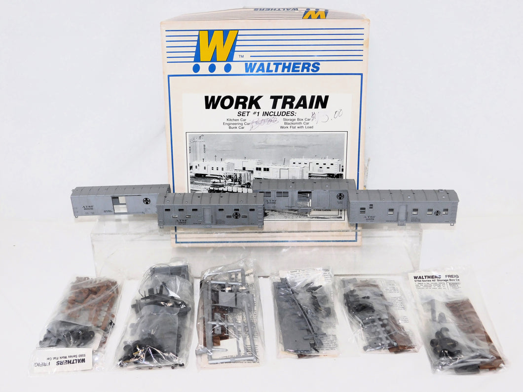 Walthers 932-87 Work Train Set #1 Santa Fe ATSF MOW SIX Pc kit C8 HO Sealed 1st version