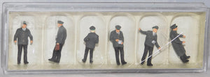 Preiser #10490 Streetcar working tram Staff HO Scale 1/87 six Railroad figures