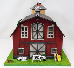 Menards 279-1992 Classic Dairy Barn w/ cows Farm Ranch O gauge lighted Retired