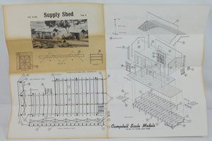Campbell #370 HO scale Supply Shed & Single Handcar Shed Complete C8 SEALED bags