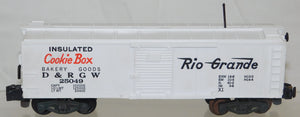 American Flyer 25049 DRGW Rio Grande lns Cookie Box Car Walking Brakeman BOXED with Instructions