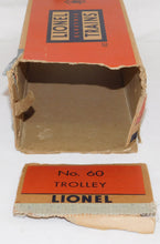 Load image into Gallery viewer, Lionel 60 Trolley blue print Lionelville Rapid Transit Works 55-58 bumpers reverses Postwar Boxed
