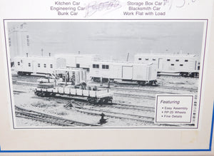 Walthers 932-87 Work Train Set #1 Santa Fe ATSF MOW SIX Pc kit C8 HO Sealed 1st version