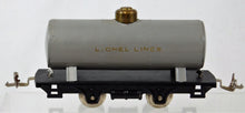 Load image into Gallery viewer, Lionel Trains #804 Prewar Tank Car Pro repaint Gray w/gold tinplate O 23-34 4whl
