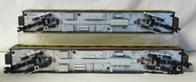 Load image into Gallery viewer, MTH 20-6615 SEABOARD 2CarSet 70' Aluminum Passenger Streamliner Sleeper Diner C-9
