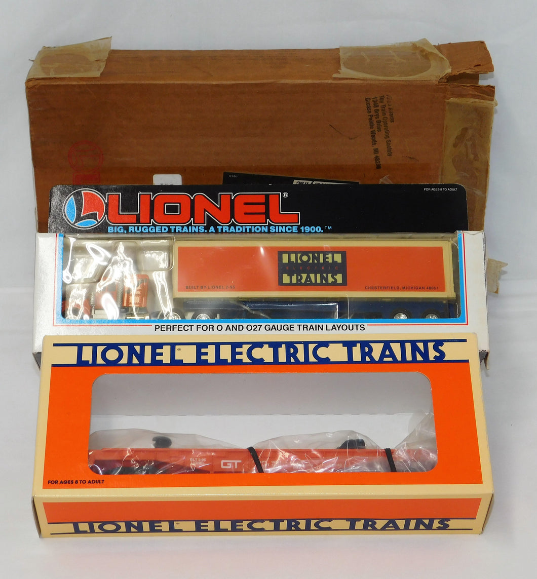 Lionel 6-52040 GT TTOS Flatcar w/Lionel tractor trailer Wolverine Division 52033