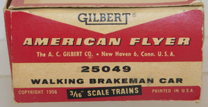 American Flyer 25049 DRGW Rio Grande lns Cookie Box Car Walking Brakeman BOXED with Instructions