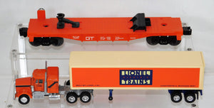 Lionel 6-52040 GT TTOS Flatcar w/Lionel tractor trailer Wolverine Division 52033