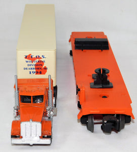 Lionel 6-52040 GT TTOS Flatcar w/Lionel tractor trailer Wolverine Division 52033