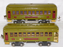 Load image into Gallery viewer, Lionel 347 Set #8 Standard gauge passenger Olive 337 338 1920s Maroon Trim BOXED
